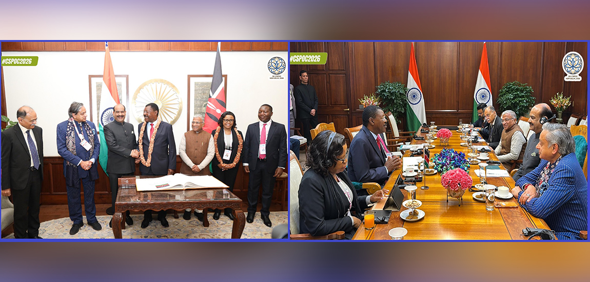  Hon’ble Om Birla, Speaker of the Lok Sabha of India met with Rt. Hon'ble Dr. Moses Masika Wetang'ula, Speaker of the National Assembly of Kenya, on the sidelines of the 28th CSPOC, 14 January 2026